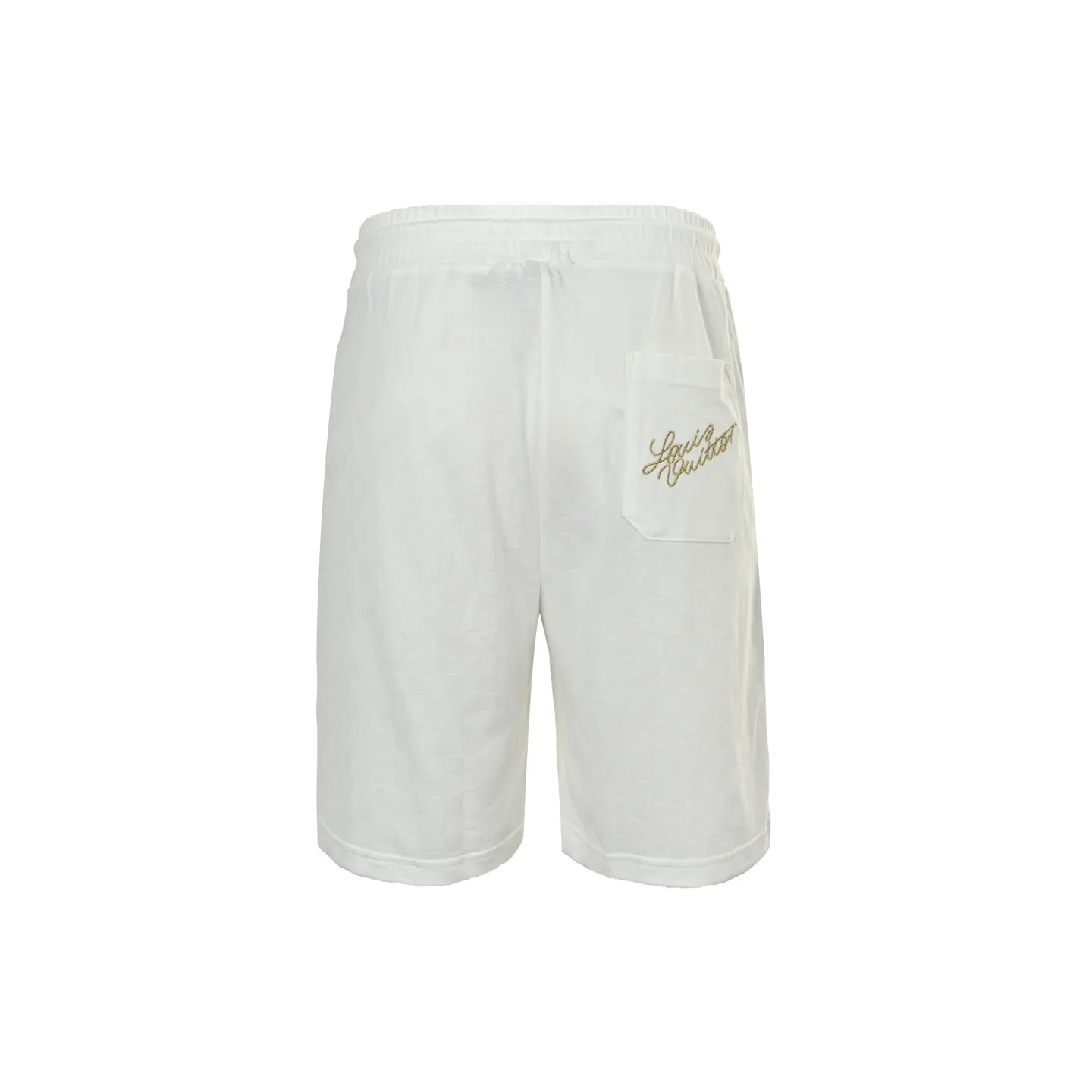 Louis Vuitton/Louis Vuitton embroidered badge checkerboard shorts